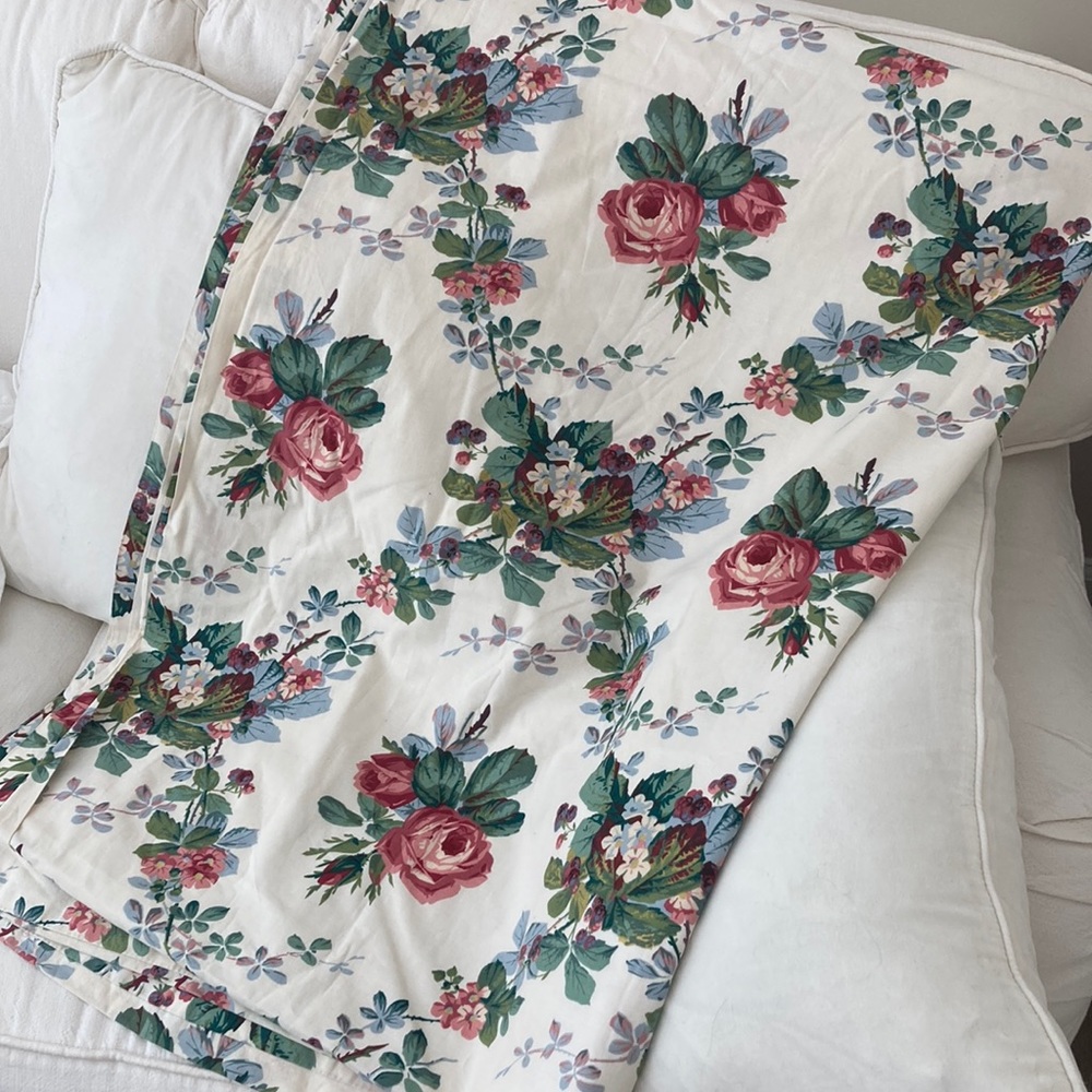 Chintz vintage table linen Ralph Lauren inspired 122x45